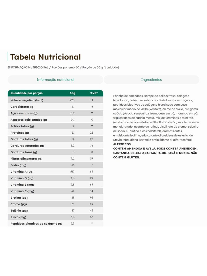 Collagen Bar Cheesecake de Frutas Vermelhas Nutrify 50g