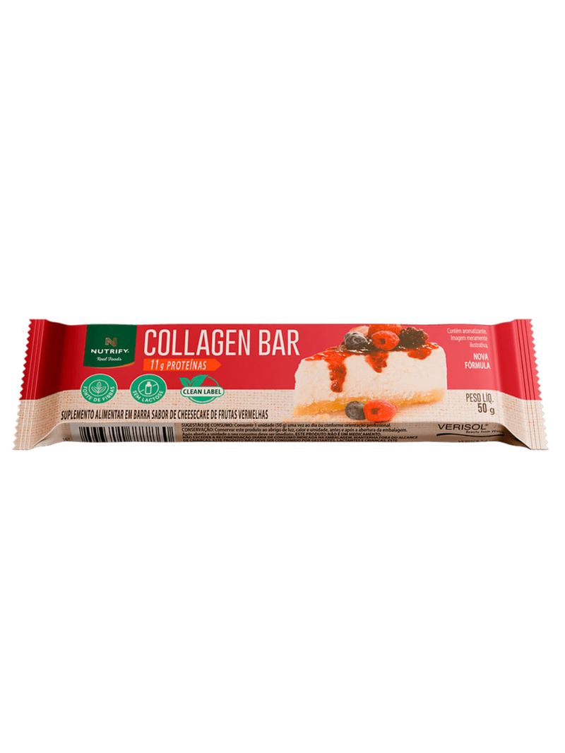 Collagen Bar Cheesecake de Frutas Vermelhas Nutrify 50g
