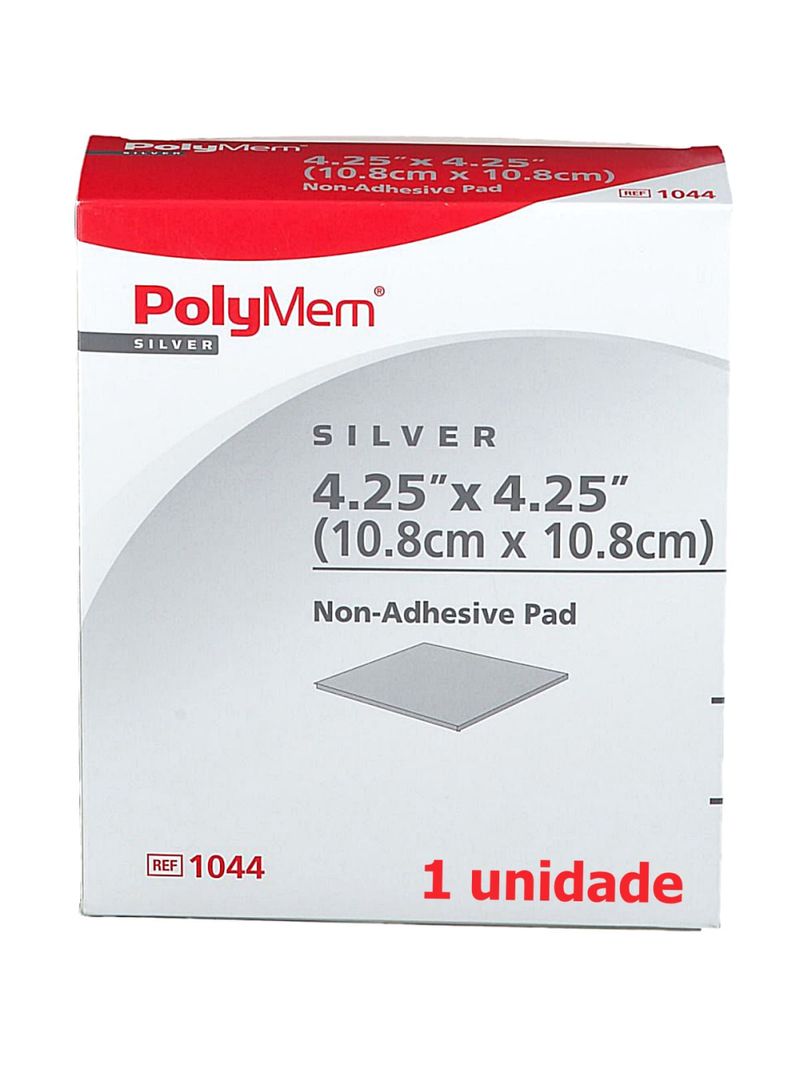 Curativo PolyMem Silver com Prata 1044 108x108cm - unidade