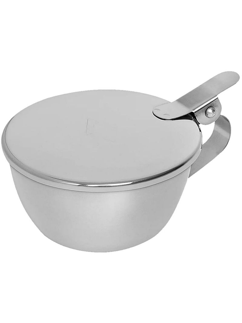 Escarradeira Inox com Tampa 9X5cm - unidade