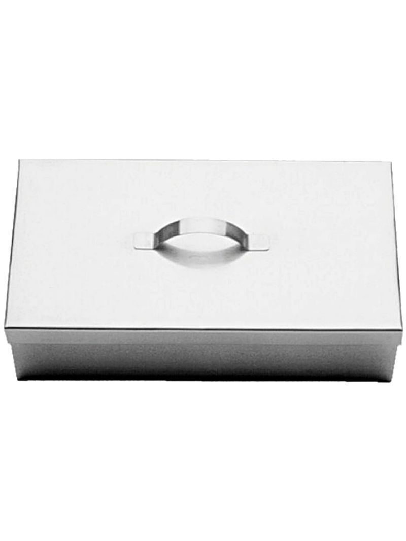 Estojo Hospitalar em Aço Inox com Tampa 37X27X04cm - unidade