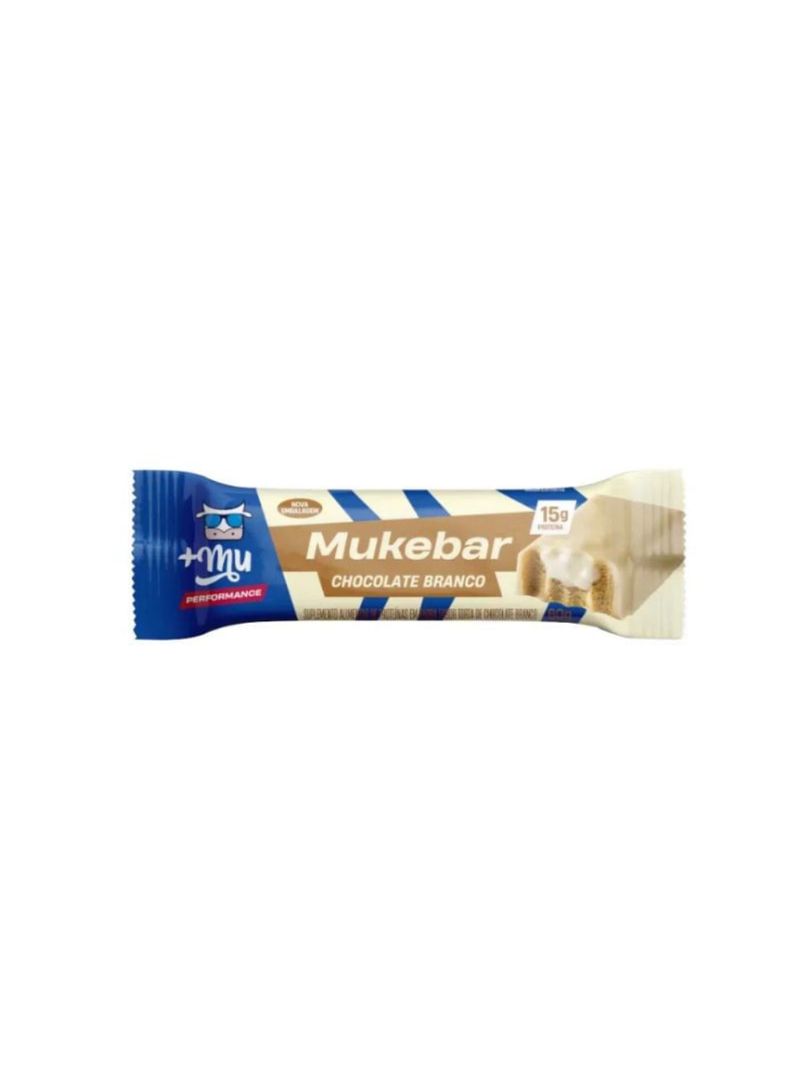 Barra de Proteína Mukebar Chocolate Branco 60g Mais Mu