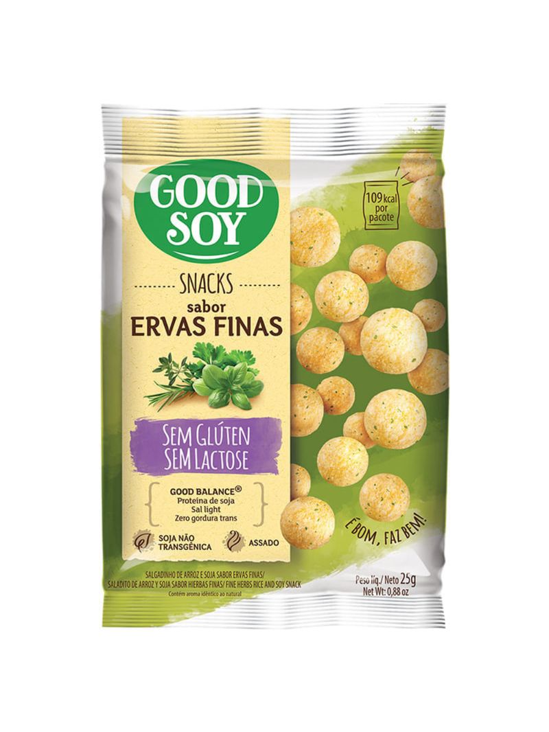 Snack de Soja Ervas Finas 25g Sem Glúten Good Soy