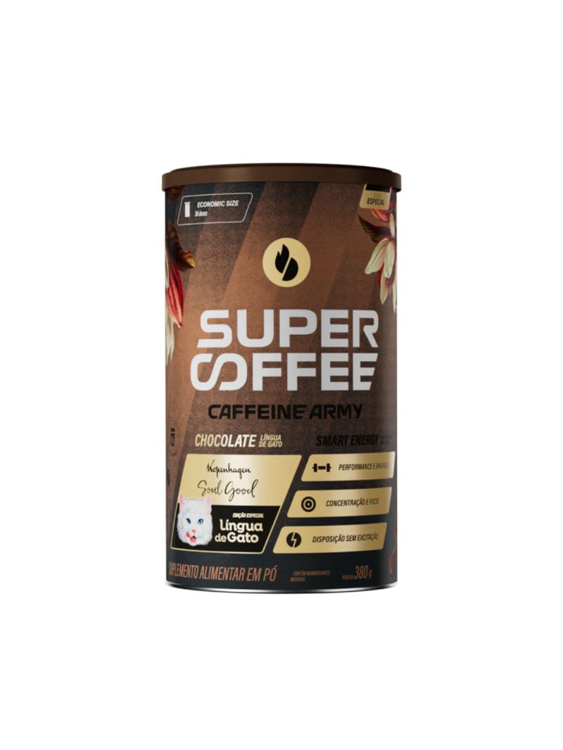 Supercoffee 30 Língua de Gato Caffeine Army 380g