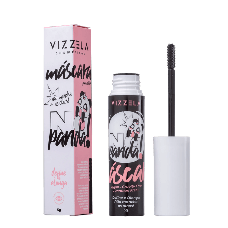 Vizzela Cosméticos No Panda Preta - Máscara para Cílios 5g