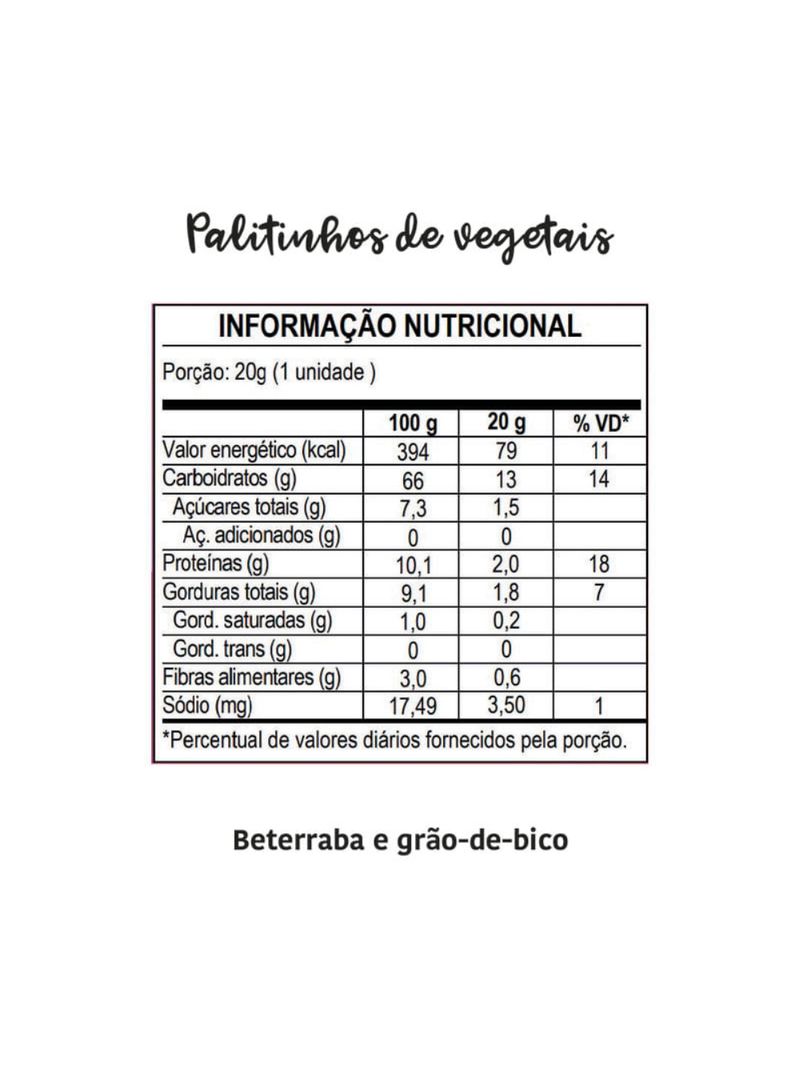 Snack Orgânico Beterraba e Grão-de-Bico 20g Papapá