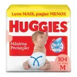 Fralda Huggies Máxima Proteção 104 Unidades M