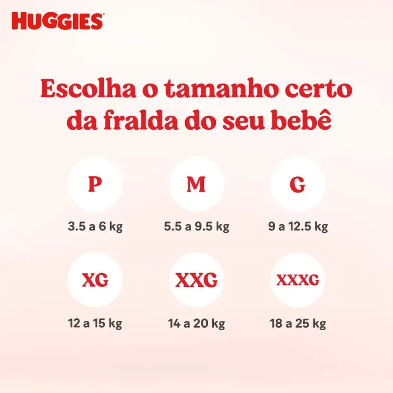 Fralda Huggies Máxima Proteção 104 Unidades M