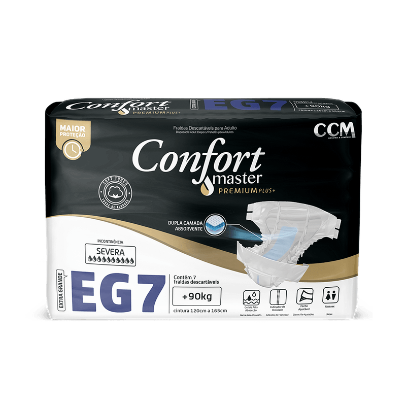 Fralda Geriátrica Confort Master EG - 7 Unidades