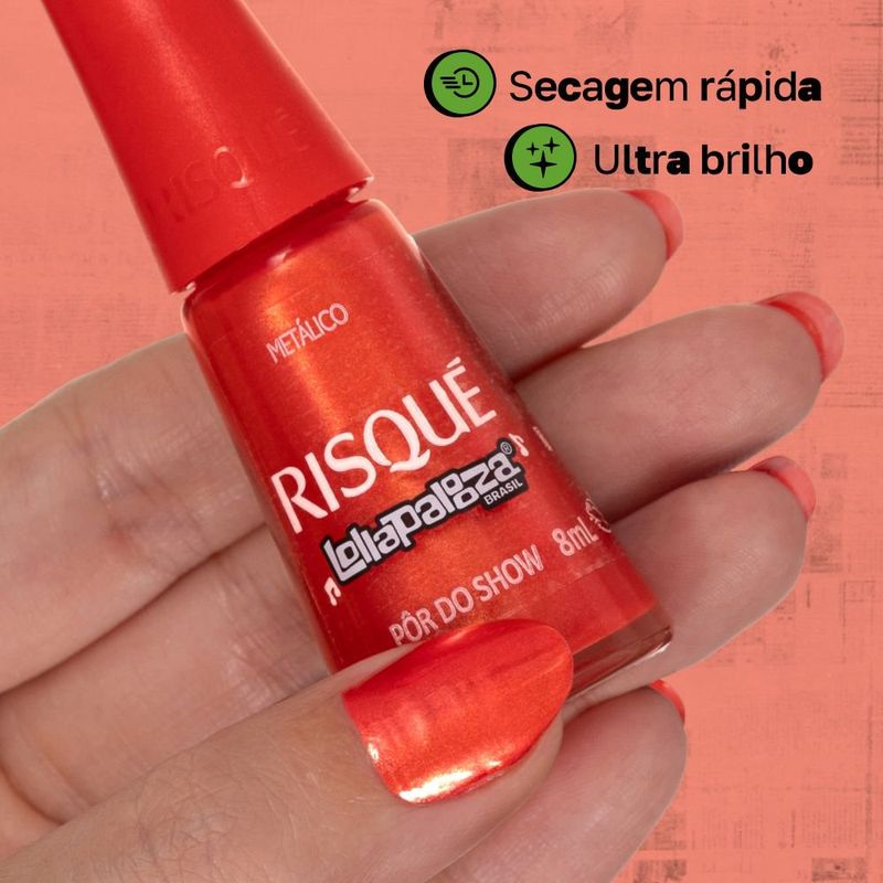 Esmalte Metálico Pôr do Show Lollapalooza Brasil Risqué - 8ml