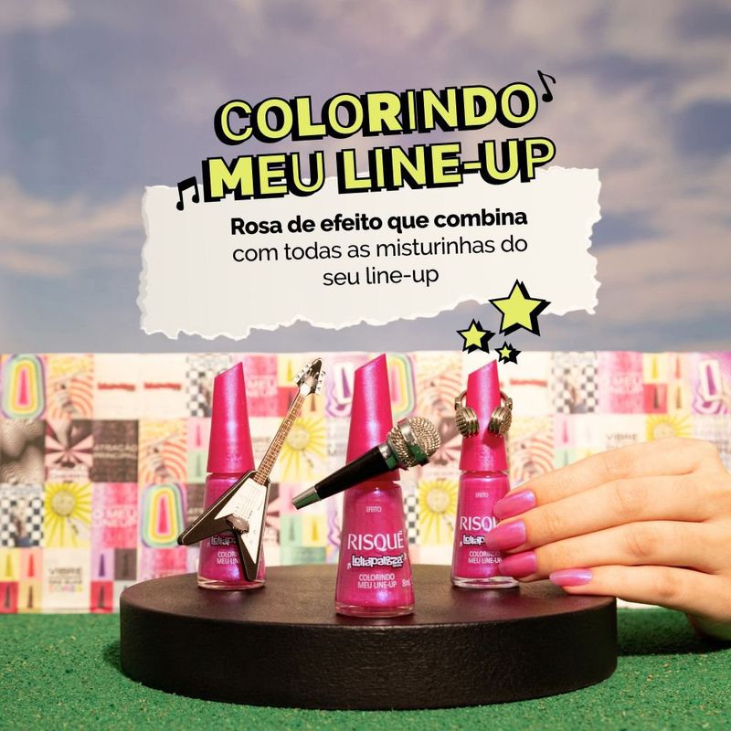 Esmalte Efeitos Colorindo Meu Line-Up Lollapalooza Brasil Risqué - 8ml