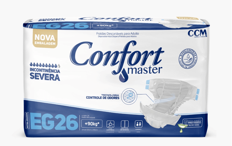 Fralda Geriátrica EG Confort Master com 26 unidades