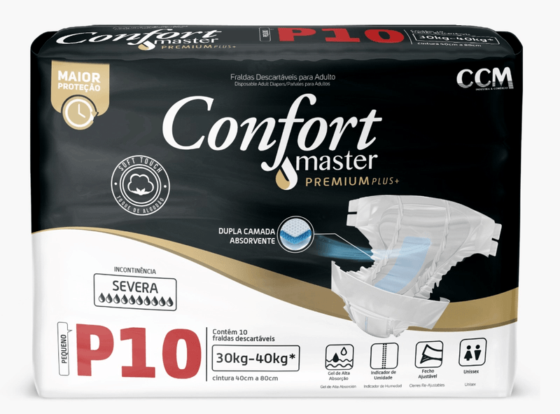 Fralda Geriátrica Premium P Confort Master com 10 unidades