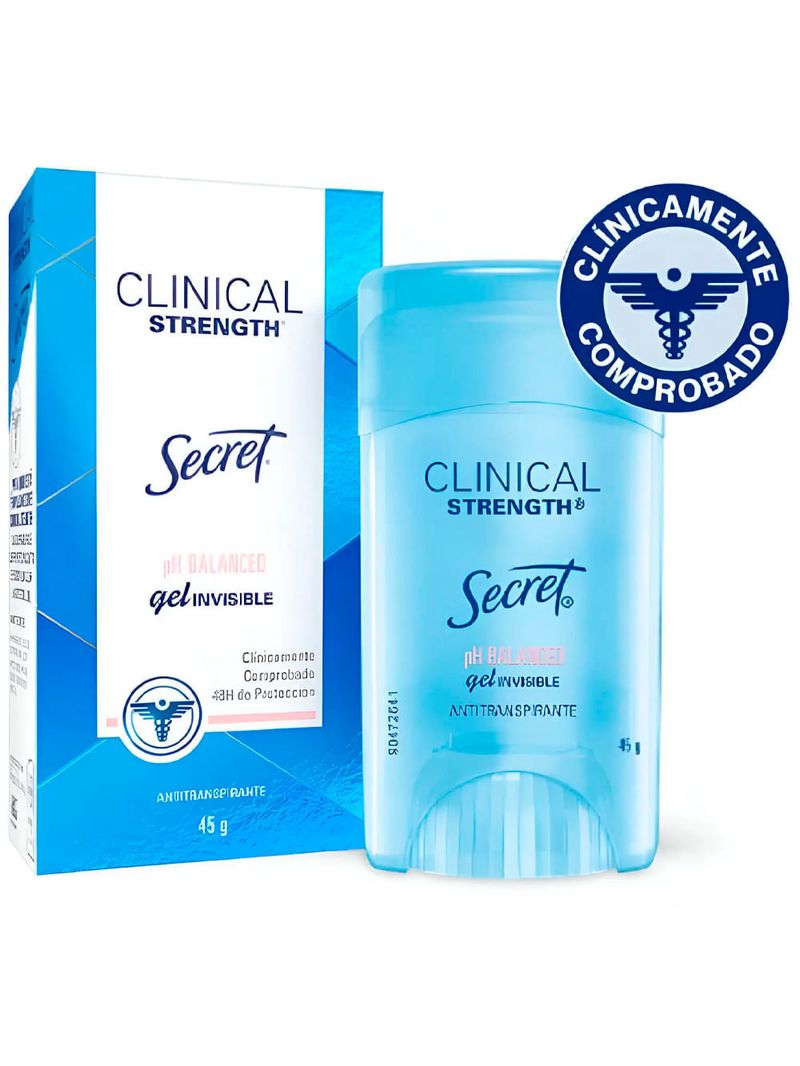 Secret Clinical Strength Clear Gel Ph Balanced - Desodorante 45g