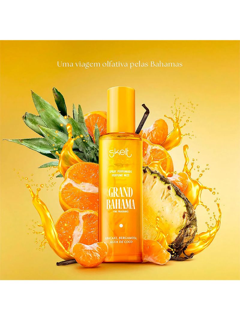 Body Splash Skelt Grand Bahama Perfume Mist Feminino 100ml Floral Frutado