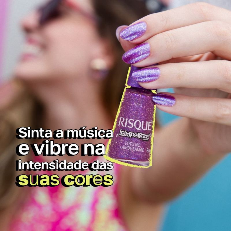 Esmalte Efeitos Foto no Lambe Lambe Lollapalooza Brasil Risqué - 8ml