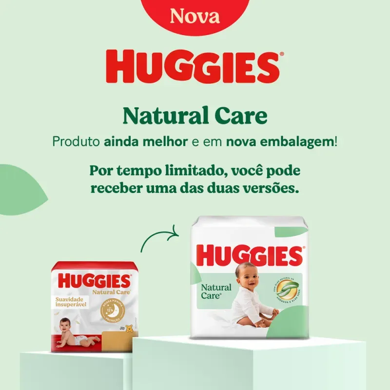 Fralda Huggies Premium Natural Care 36 Unidades P