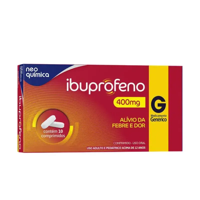 Ibuprofeno 400mg 10 Comprimidos - Genérico - Neo Química