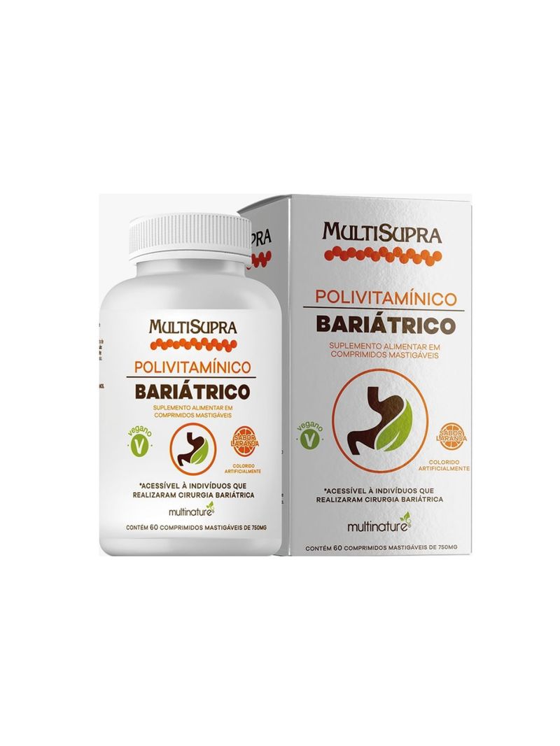 MultiSupra Bariátrico C/60 Comprimidos Mastigáveis