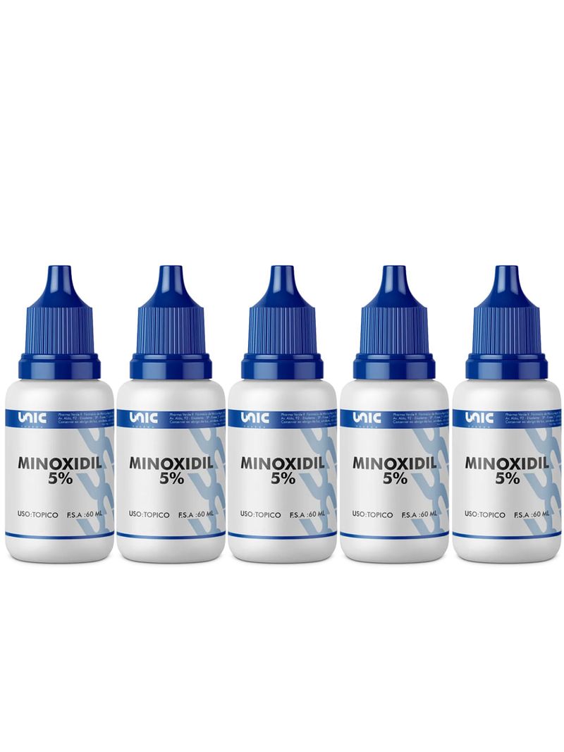 Kit 5 frascos de Minoxidil 60ml