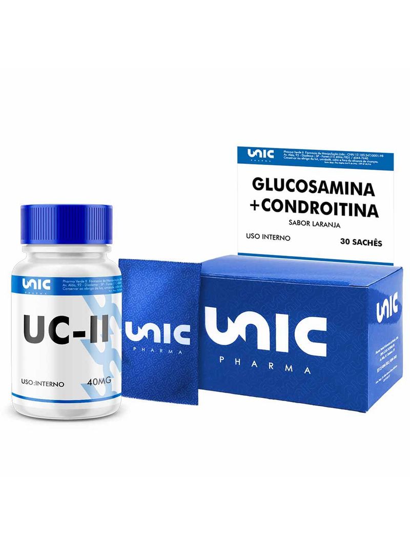 Uc Ii (Colágeno Tipo 2) + Glucosamina Com Condroitina - 30 Sachês