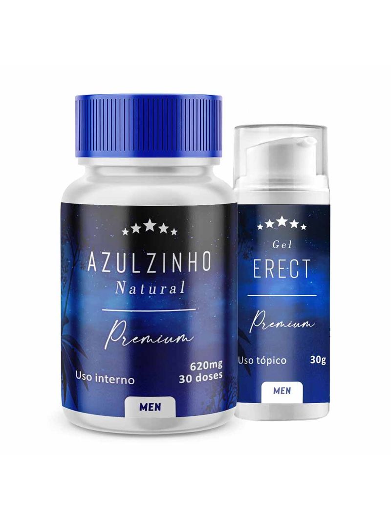 Azulzinho Natural 30doses + Gel para Ereção 30g