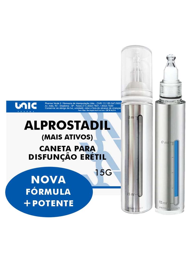 Alprostadil mais ativos contra Disfunção 15g