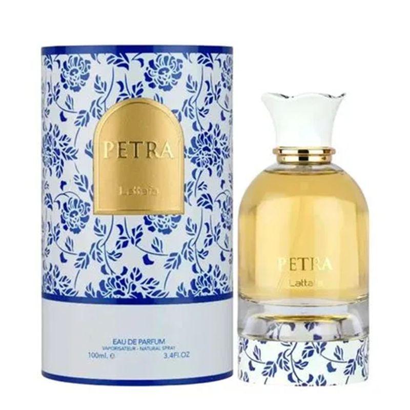 Perfume Lattafa Petra Eau De Parfum Feminino 100ml Floral Frutal Gourmand