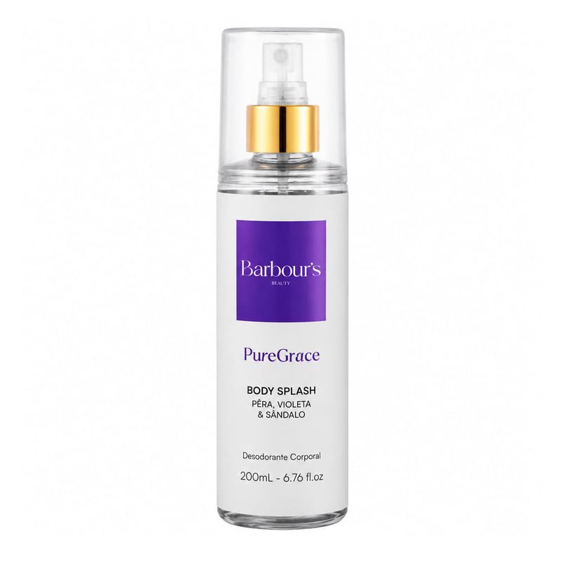Body Splash Feminino Pure Grace Floral Amadeirado 200ml Barbour's Beauty