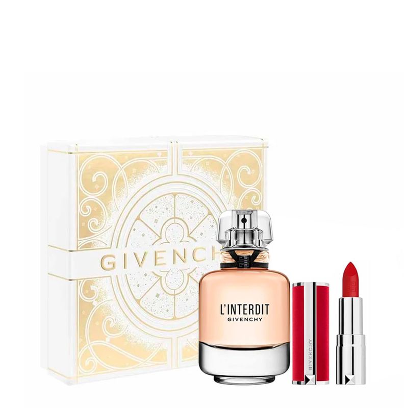 Kit Givenchy L'Interdit Feminino - Eau de Parfum 80ml + Batom 3,4g