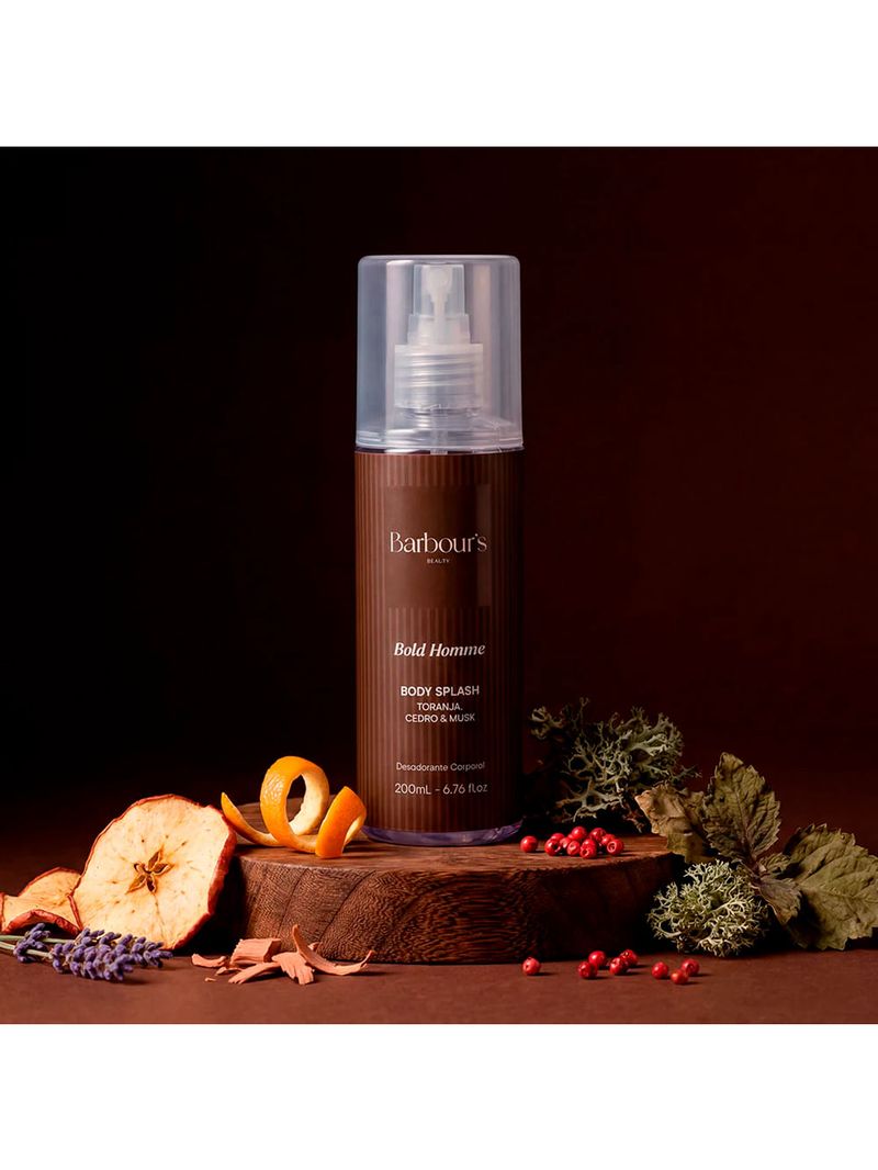 Desodorante Colônia Bold Homme 200ml Amadeirado e Cítrico Barbour's Beauty