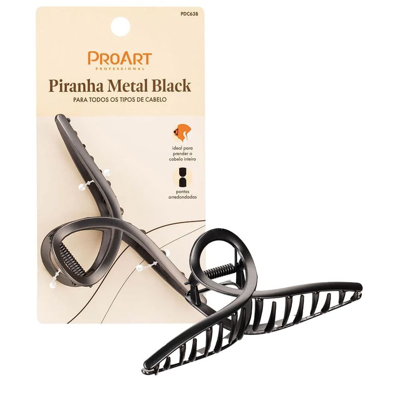 ProArt Piranha Metal Black Laço - Acessório para Cabelo