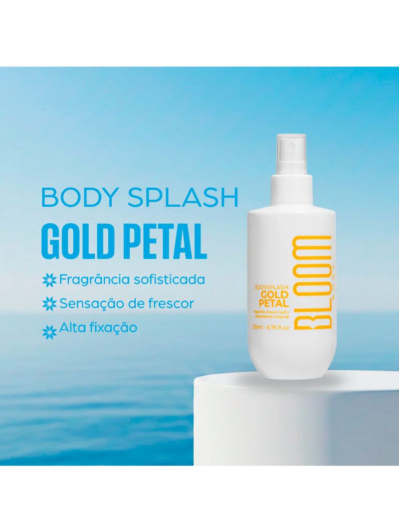 Body Splash Bloom Body Gold Petals Floral Frutado 200ml