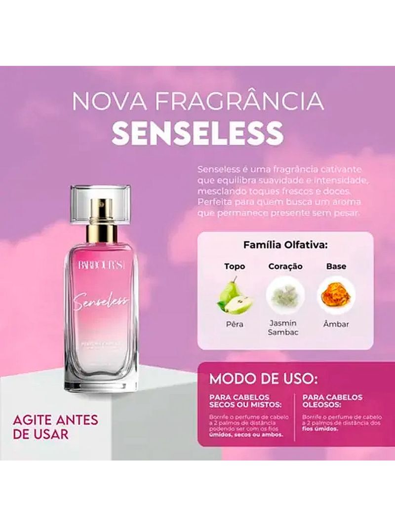 Perfume Capilar e Finalizador Termoativo Senseless 50ml Barbour's Beauty