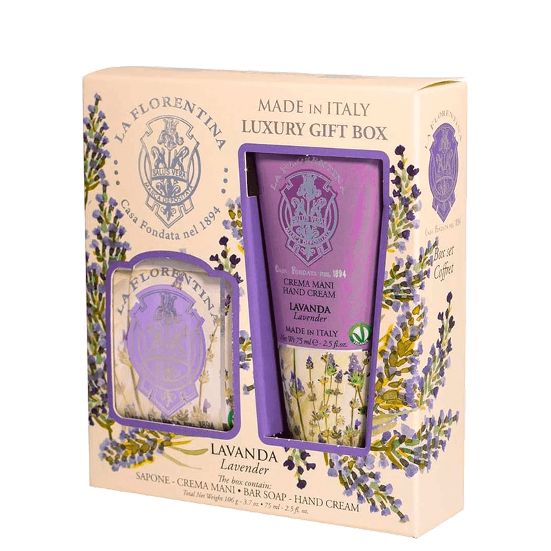 Kit de Hidratação Lavanda Luxury Gift Box Sabonete 106g e Loção 75ml La Florentina