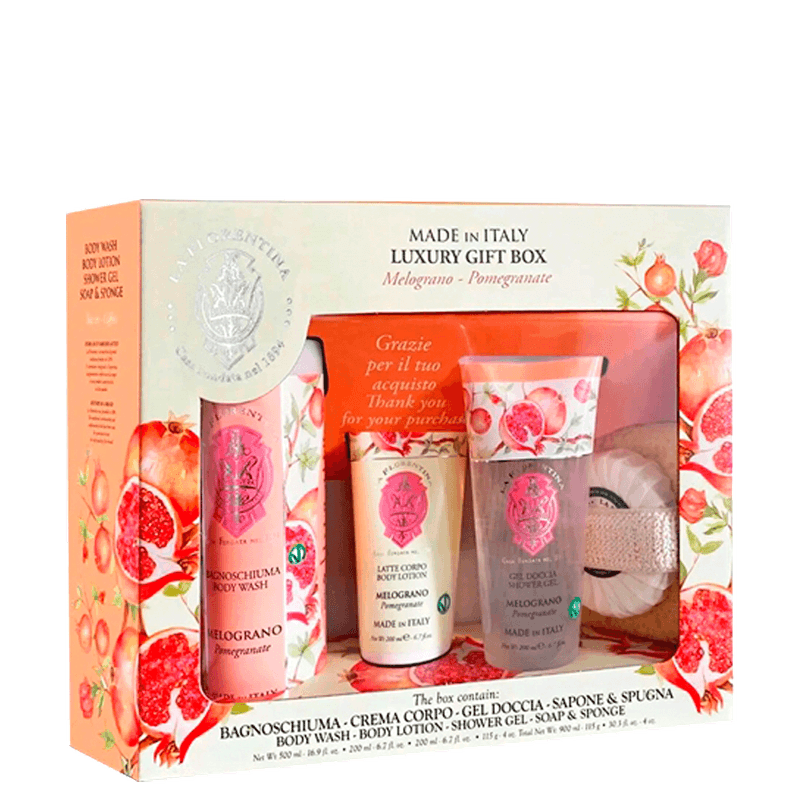 Kit de Cuidados Pessoais Spa Pomegranate 5 Peças La Florentina