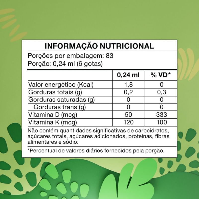 Vitamina D3K2 Limão Siciliano Bioroots 20ml
