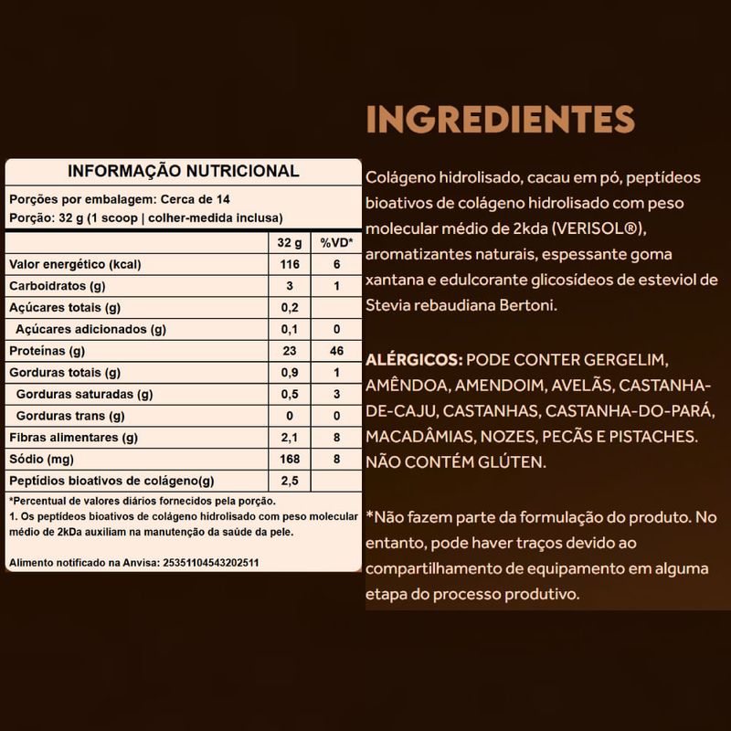 Collagen Protein Língua de Gato Puravida 450g