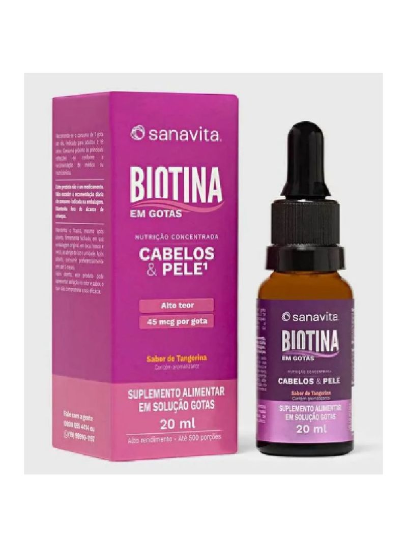 Biotina Gotas Tangerina Sanavita 20ml