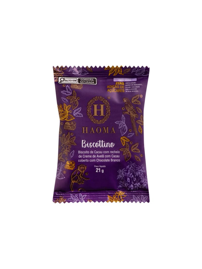 Biscottino Chocolate Branco Linha Stevia Haoma 21g