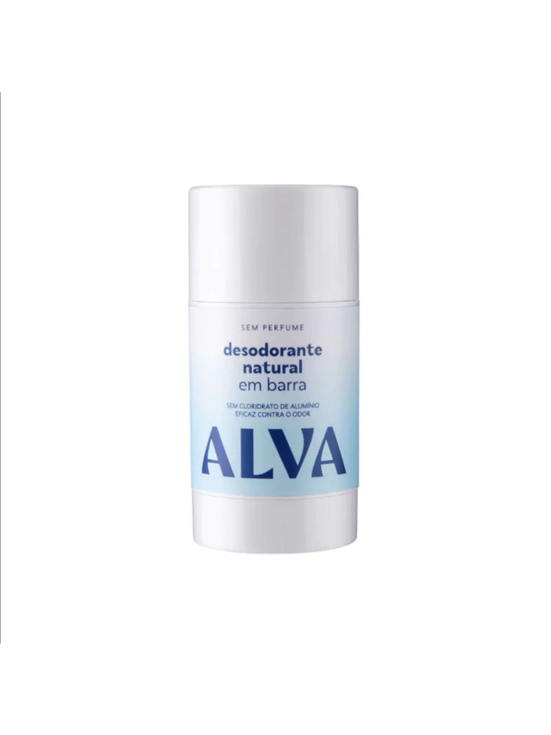 Desodorante Natural em Barra Sem Perfume Alva 55g