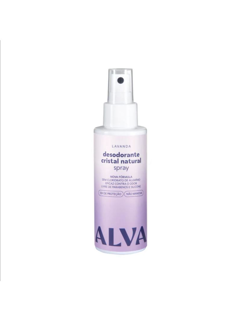 Desodorante Cristal Natural Spray Lavanda Alva 120g