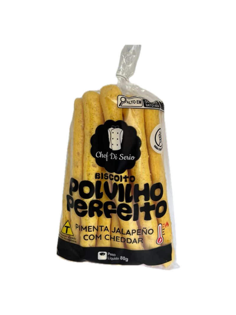 Biscoito de Polvilho Pimenta Jalapeño com Cheddar Chef di Serio 80g