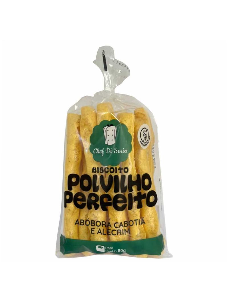Biscoito de Polvilho Abóbora com Alecrim Chef di Serio 80g