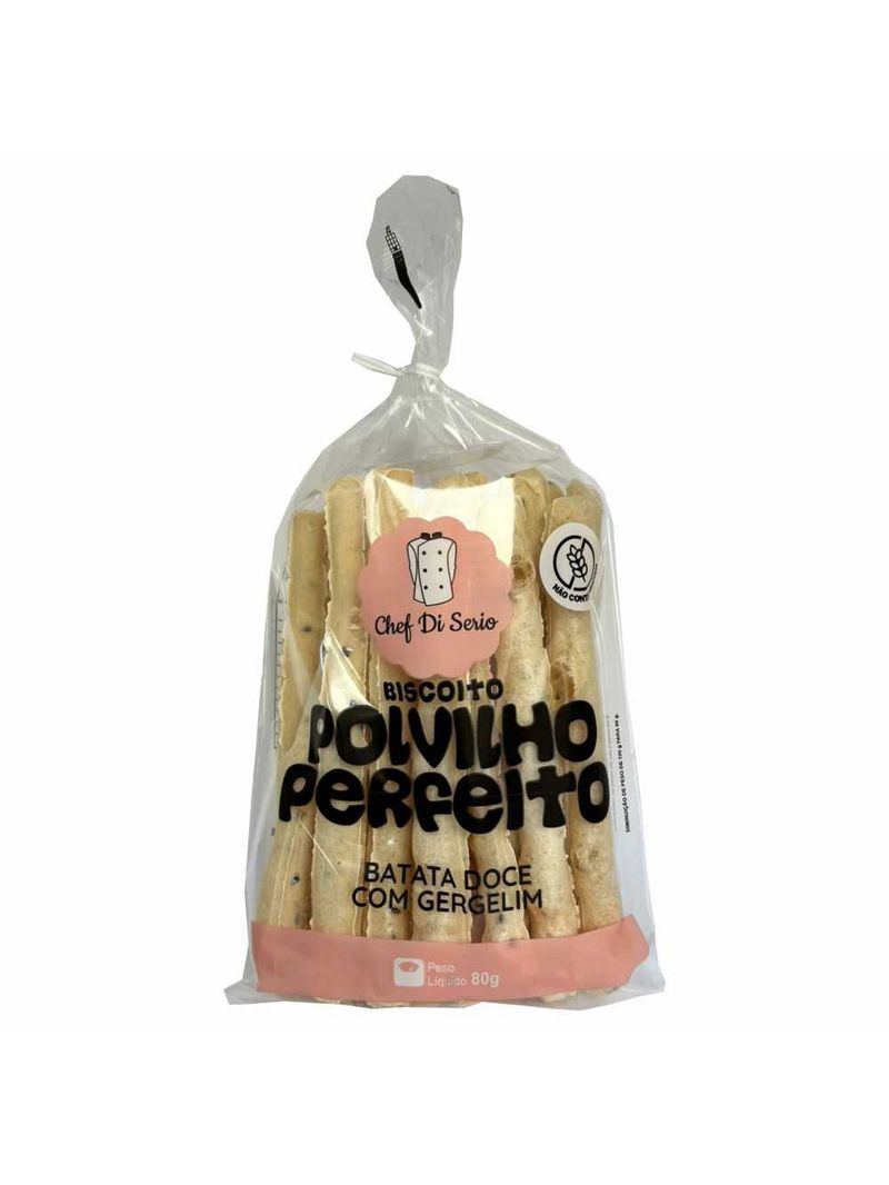 Biscoito de Polvilho Batata Doce com Gergelim Chef di Serio 80g