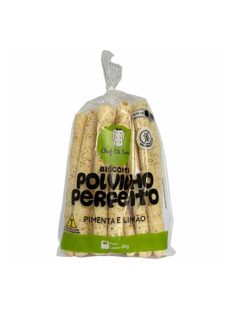 Biscoito de Polvilho Pimenta e Limão Chef di Serio 80g