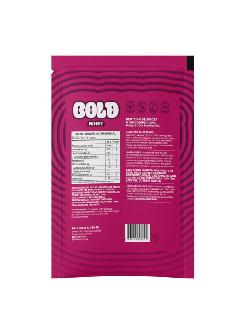 Whey Mousse de Morango Bold 30g