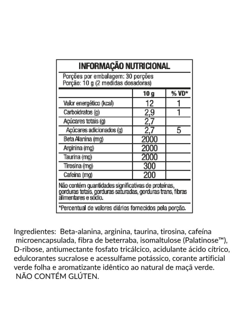 Pre-Workout Maçã Verde Diabo Verde 300g