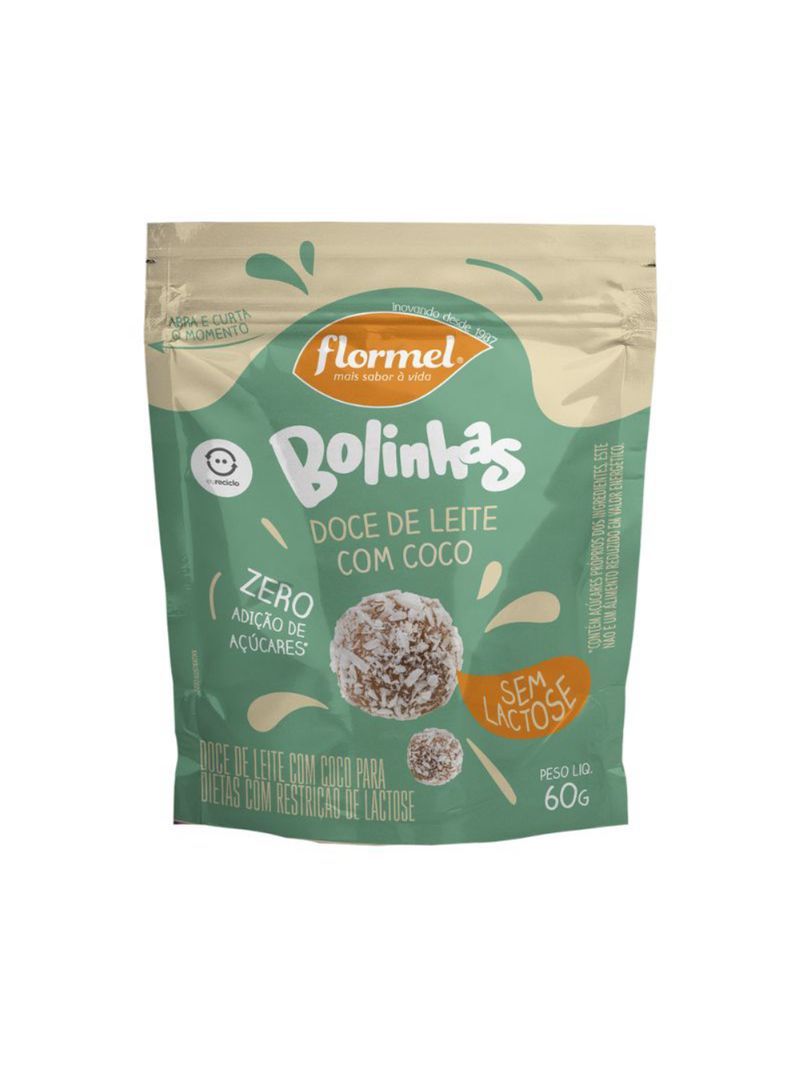 Bolinha Doce de Leite Zero Lactose Flormel 60g