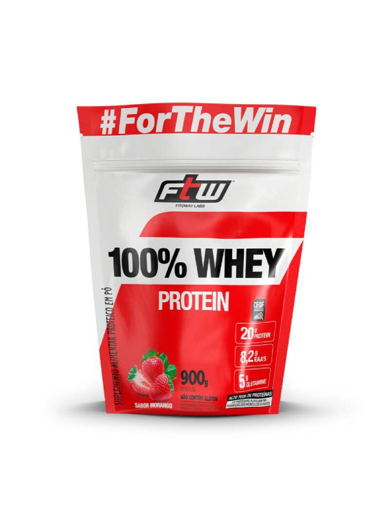 100% Whey Morango Refil FTW 900g